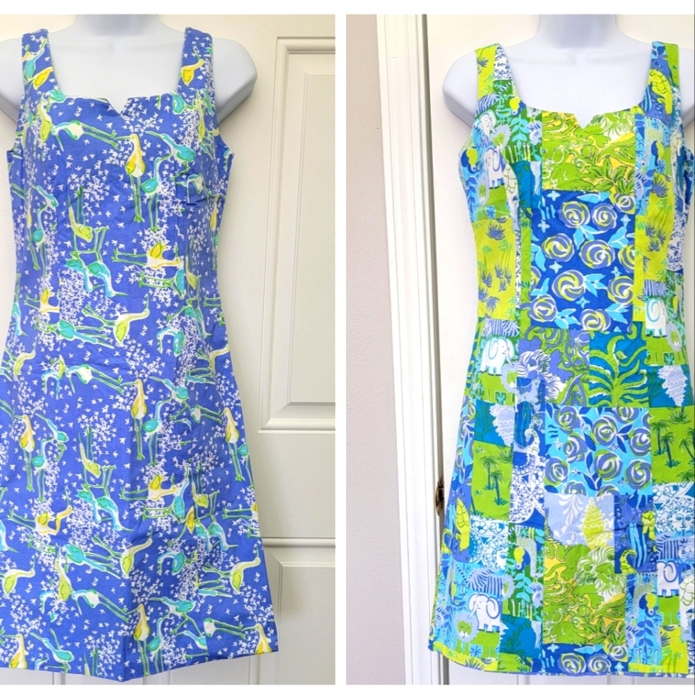 NWT Key West Reversible Tropical Jungle Print Zip Up Sleeveless Dress Size 42